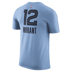 NBA - Ja Morant Memphis Grizzlies Jordan Brand 2022/23 Statement Edition Name & Number T-Shirt - Light Blue