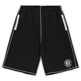 NBA - Brooklyn Nets Big & Tall Contrast Stitch Knit Shorts - Black/White