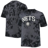 NBA - Brooklyn Nets Big & Tall Marble Dye Tonal Performance T-Shirt - Black