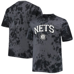 NBA - Brooklyn Nets Big & Tall Marble Dye Tonal Performance T-Shirt - Black