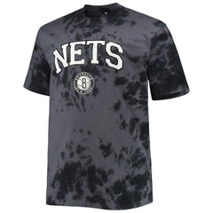 NBA - Brooklyn Nets Big & Tall Marble Dye Tonal Performance T-Shirt - Black