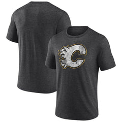 Calgary Flames - Wraparound Tri-Blend T-Shirt Charcoal