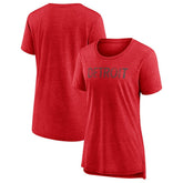 Detroit Red Wings - Women's Slow Whistle Tri-Blend T-Shirt Red