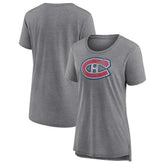 Montreal Canadiens - Women's Slow Whistle Tri-Blend T-Shirt Gray