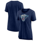 Nashville Predators - Women's Slow Whistle Tri-Blend T-Shirt Navy