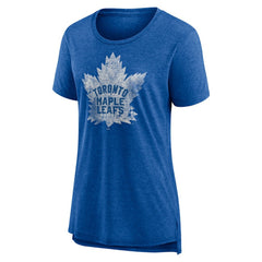 Toronto Maple Leafs - Women's Slow Whistle Tri-Blend T-Shirt Blue