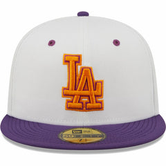 Los Angeles Dodgers New Era 40th Anniversary at Dodger Stadium Grape Lolli 59FIFTY Fitted Hat Lifestyle