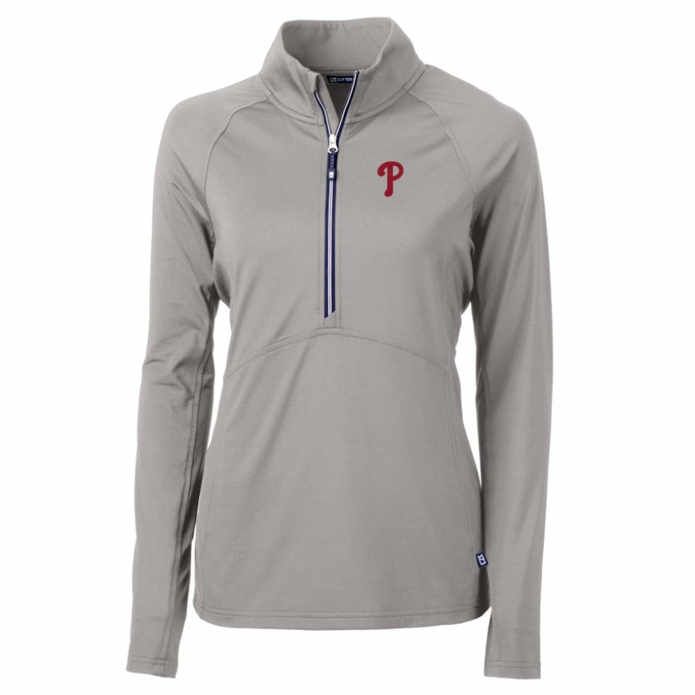 Philadelphia Phillies Cutter & Buck Women's Adapt Eco Knit Stretch Half-Zip Pullover Top Online