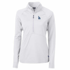 Los Angeles Dodgers Cutter & Buck Women's Adapt Eco Knit Stretch Half-Zip Pullover Top discount