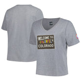 Colorado Rockies New Era Women's City Connect Plus Size V-Neck T-Shirt Lifestyle