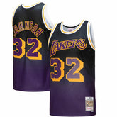 Mitchell & Ness - Magic Johnson Los Angeles Lakers 1984/85 Hardwood Classics Fadeaway Swingman Player Jersey - Purple/Black