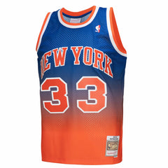 Mitchell & Ness - Patrick Ewing New York Knicks 1991/92 Hardwood Classics Fadeaway Swingman Player Jersey - Orange/Royal