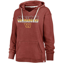 Washington Commanders '47 Women's Color Rise Kennedy Pullover V-Neck Hoodie Heathered Burgundy - 47 brand