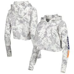 NBA - Phoenix Suns Lusso Women's Maia Tri-Blend Cropped Quarter-Zip Top - Gray/White