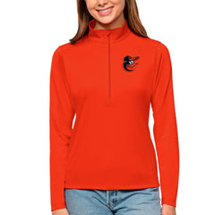 Baltimore Orioles Antigua Women's Tribute Quarter-Zip Pullover Top Clearance