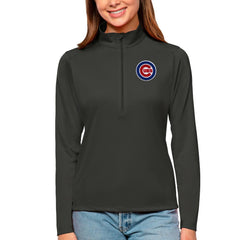 Chicago Cubs Antigua Women's Tribute Quarter-Zip Pullover Top Online