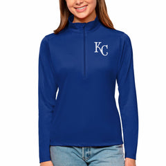 Kansas City Royals Antigua Women's Tribute Quarter-Zip Pullover Top for sale