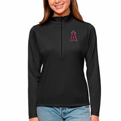 Los Angeles Angels Antigua Women's Tribute Quarter-Zip Pullover Top Online