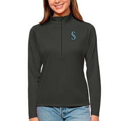 Seattle Mariners Antigua Women's Tribute Quarter-Zip Pullover Top for sale