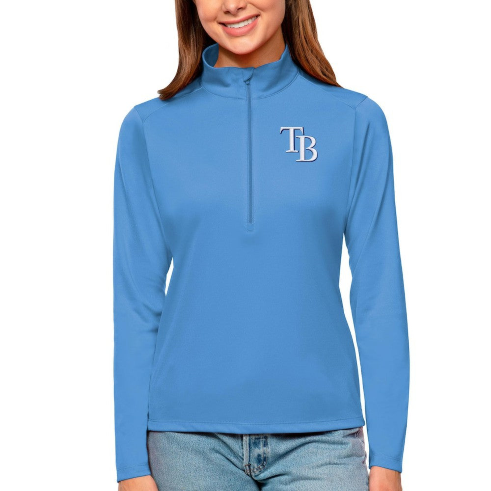 Tampa Bay Rays Antigua Women's Tribute Quarter-Zip Pullover Top Lifestyle