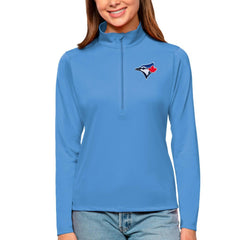 Toronto Blue Jays Antigua Women's Tribute Quarter-Zip Pullover Top Online