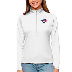 Toronto Blue Jays Antigua Women's Tribute Quarter-Zip Pullover Top Near Me
