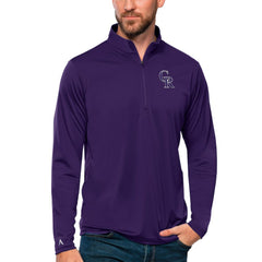 Colorado Rockies Antigua Tribute Quarter-Zip Pullover Top Clearance