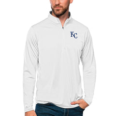 Kansas City Royals Antigua Tribute Quarter-Zip Pullover Top On Sale