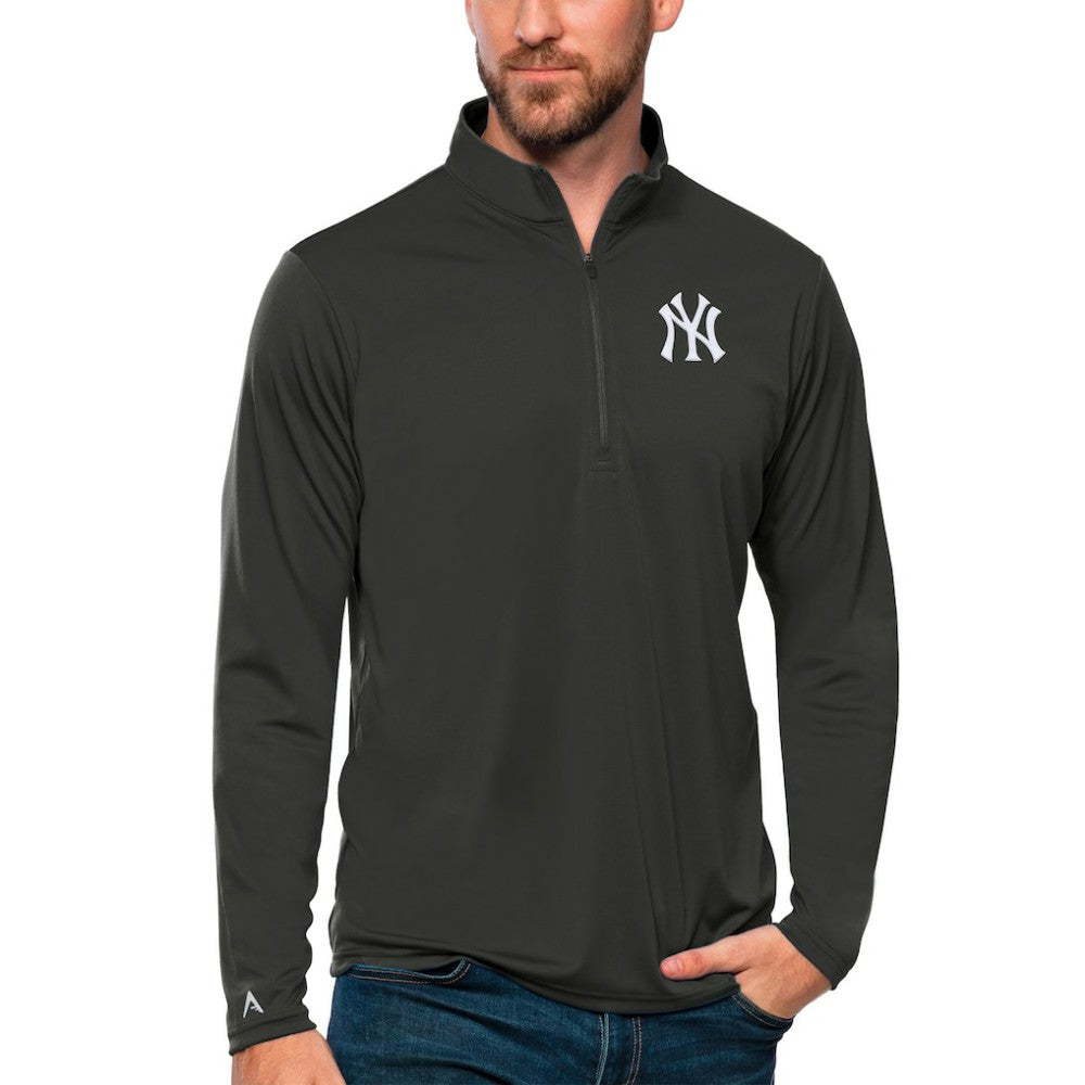 New York Yankees Antigua Tribute Quarter-Zip Pullover Top Lifestyle