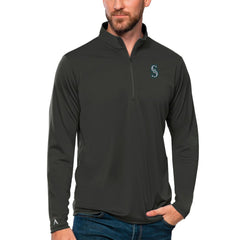 Seattle Mariners Antigua Tribute Quarter-Zip Pullover Top Lifestyle