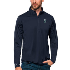 Seattle Mariners Antigua Tribute Quarter-Zip Pullover Top Sale