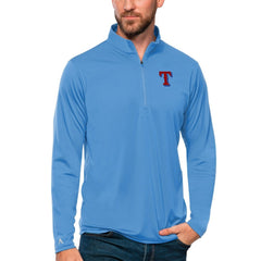 Texas Rangers Antigua Tribute Quarter-Zip Pullover Top discount