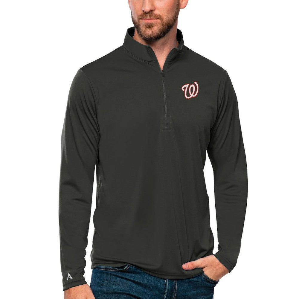 Washington Nationals Antigua Tribute Quarter-Zip Pullover Top for sale