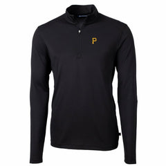 Pittsburgh Pirates Cutter & Buck Big & Tall Virtue Eco Pique Quarter-Zip Pullover Jacket discount