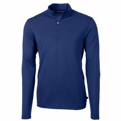 Kansas City Royals Cutter & Buck Big & Tall Virtue Eco Pique Quarter-Zip Pullover Jacket On Sale