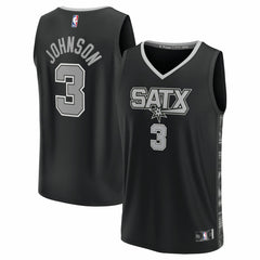 Fanatics - Keldon Johnson San Antonio Spurs Fast Break Replica Player Jersey - Statement Edition - Black