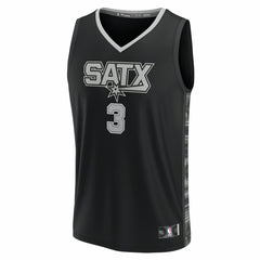 Fanatics - Keldon Johnson San Antonio Spurs Fast Break Replica Player Jersey - Statement Edition - Black
