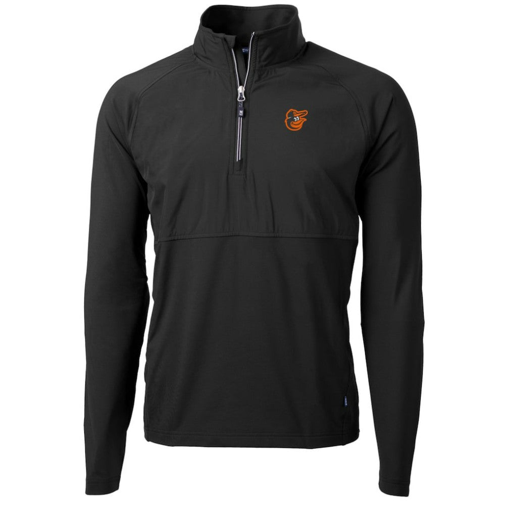 Baltimore Orioles Cutter & Buck Adapt Eco Knit Hybrid Recycled Quarter-Zip Pullover Jacket Sale