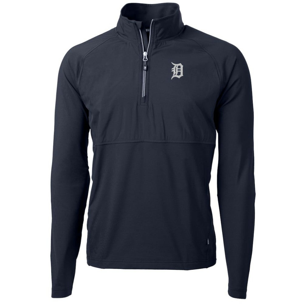 Detroit Tigers Cutter & Buck Adapt Eco Knit Hybrid Recycled Quarter-Zip Pullover Jacket for sale