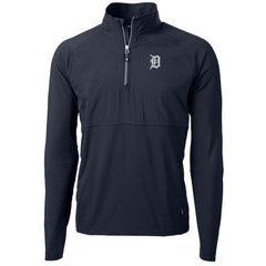 Detroit Tigers Cutter & Buck Adapt Eco Knit Hybrid Recycled Quarter-Zip Pullover Jacket for sale
