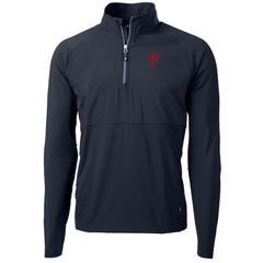 Philadelphia Phillies Cutter & Buck Adapt Eco Knit Hybrid Recycled Quarter-Zip Pullover Jacket Lifestyle
