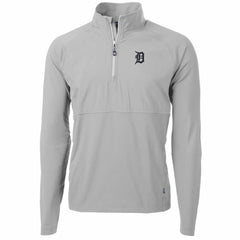 Detroit Tigers Cutter & Buck Adapt Eco Knit Hybrid Recycled Quarter-Zip Pullover Jacket Clearance