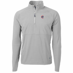 Chicago Cubs Cutter & Buck Adapt Eco Knit Hybrid Recycled Quarter-Zip Pullover Jacket for sale