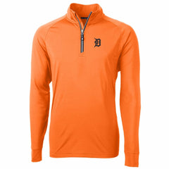 Detroit Tigers Cutter & Buck Adapt Eco Knit Stretch Recycled Quarter-Zip Pullover Jacket Sale