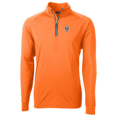 New York Mets Cutter & Buck Adapt Eco Knit Stretch Recycled Quarter-Zip Pullover Jacket On Sale