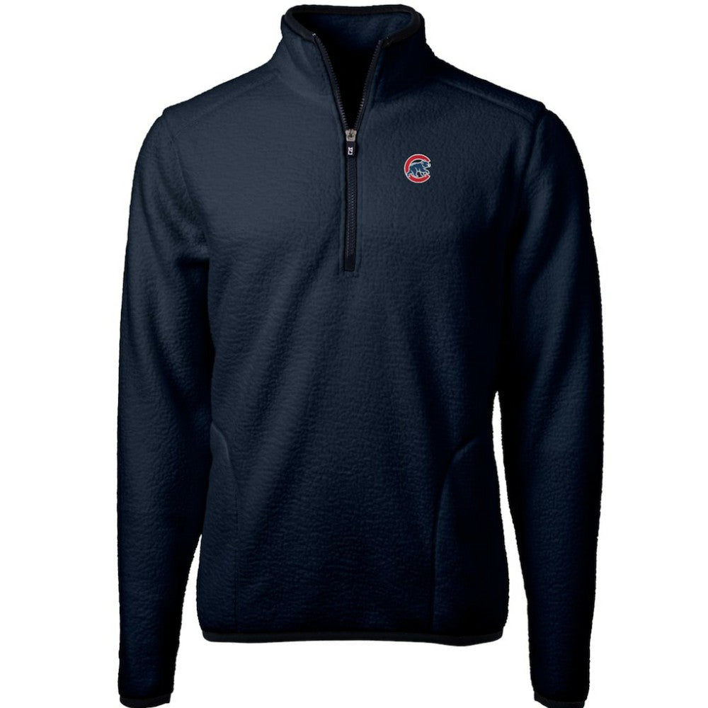 Chicago Cubs Cutter & Buck Cascade Eco Sherpa Fleece Quarter-Zip Pullover Jacket Online