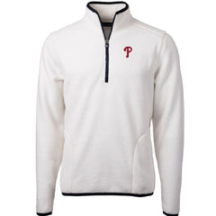 Philadelphia Phillies Cutter & Buck Cascade Eco Sherpa Fleece Quarter-Zip Pullover Jacket Sale