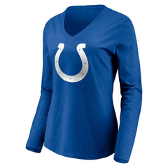 Indianapolis Colts Women's Team Authentic Personalized Name & Number Long Sleeve V-Neck T-Shirt Royal - NFL