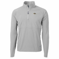 Baltimore Ravens Cutter & Buck Adapt Eco Knit Hybrid Recycled Quarter-Zip Raglan Jacket Gray - NFL