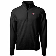 Tampa Bay Buccaneers Cutter & Buck Cascade Eco Sherpa Fleece Quarter-Zip Pullover Jacket Black - NFL
